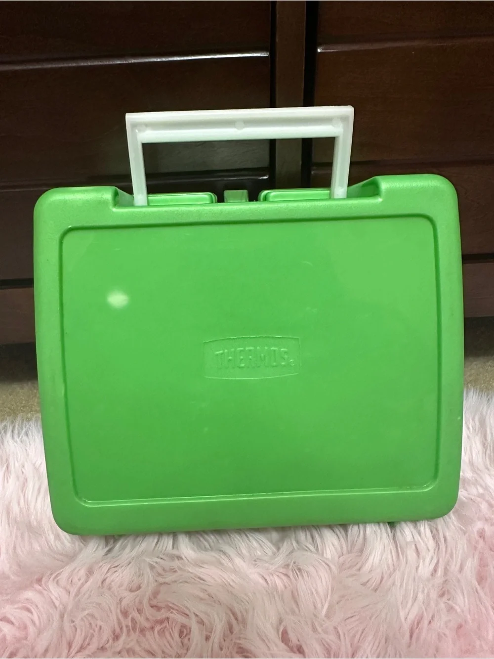 Vintage Disney's A Bug's Life Plastic Green Lunch Box With Thermos